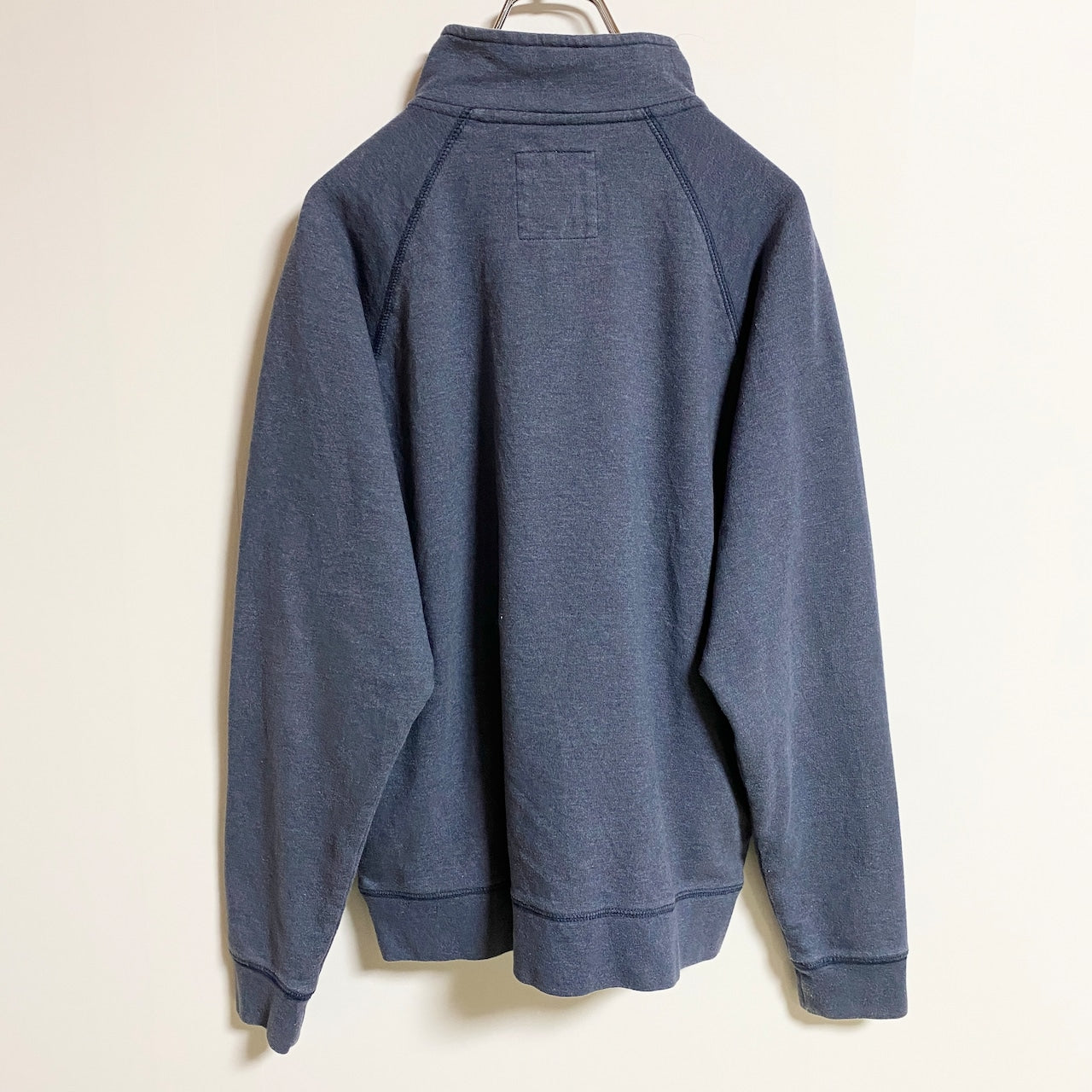 Legacy　長袖ハーフジップスウェット　トレーナー　ワンポイント刺繍　くすみブルー　青　秋冬服　Mサイズ　古着