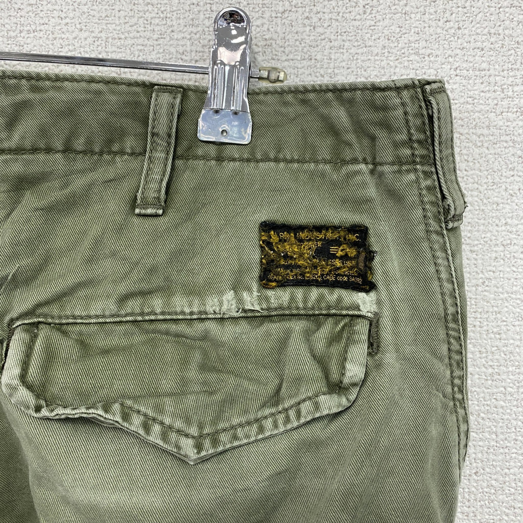 ALPHA INDUSTRIES　アルファインダストリーズ　カーゴパンツ　ジップフライ　カーキ　Lサイズ　古着