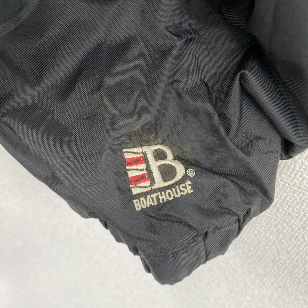 ～90s　BOATHOUSE　ボートハウス　フルジップナイロンジャケット　ヴィンテージ　黒　ブラック　XLサイズ　古着
