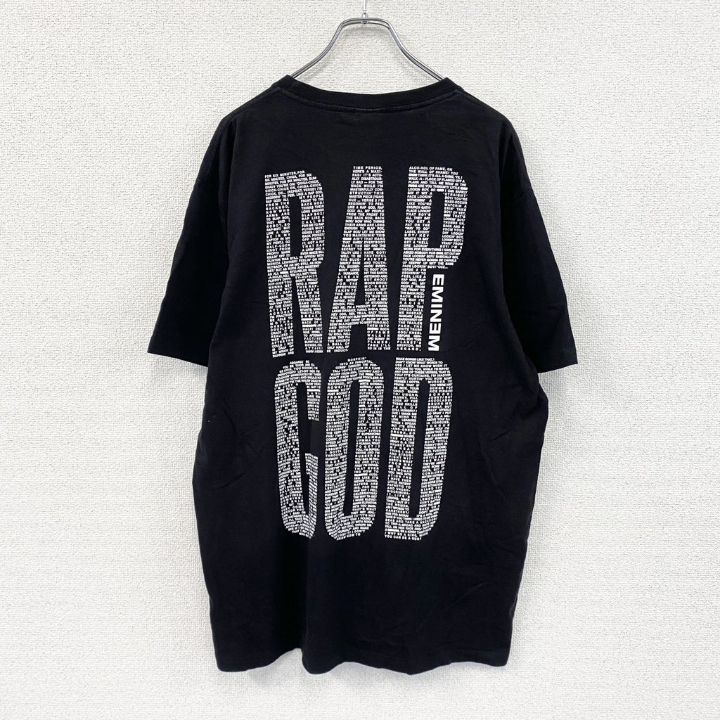 Rock Yeah　EMINEM　エミネム　半袖プリントTシャツ　黒　ブラック　XLサイズ　古着