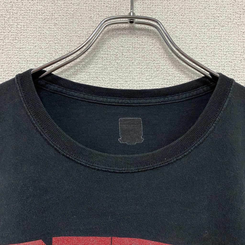 RUSSELL　ラッセル　BYU　ブリガムヤング大学　半袖プリントTシャツ　カレッジロゴ　黒　ブラック　　古着