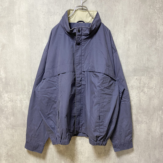 古着 used　ST.JOHN'S BAY セントジョンズベイ　長袖ナイロンジャケット　くすみカラー　青　XXLサイズ