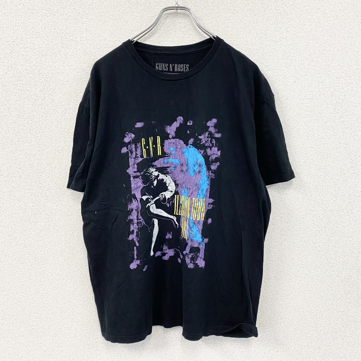 Guns N' Roses　ガンズアンドローゼズ　半袖プリントTシャツ　バンドT　黒　ブラック　XLサイズ　古着