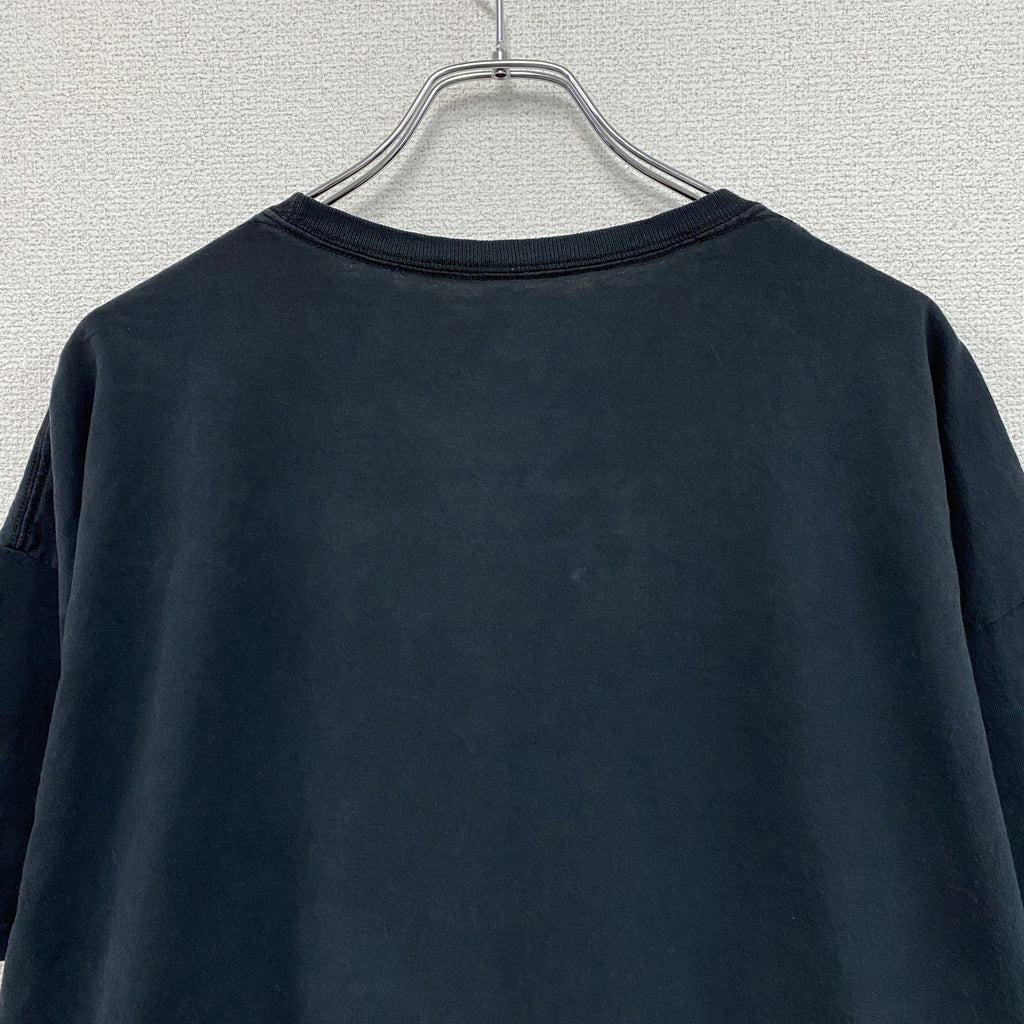 RUSSELL　ラッセル　BYU　ブリガムヤング大学　半袖プリントTシャツ　カレッジロゴ　黒　ブラック　　古着