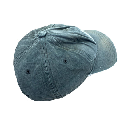 adidas　アディダス　6パネルキャップ　ベースボールキャップ　デカロゴ　黒　ブラック　フリーサイズ