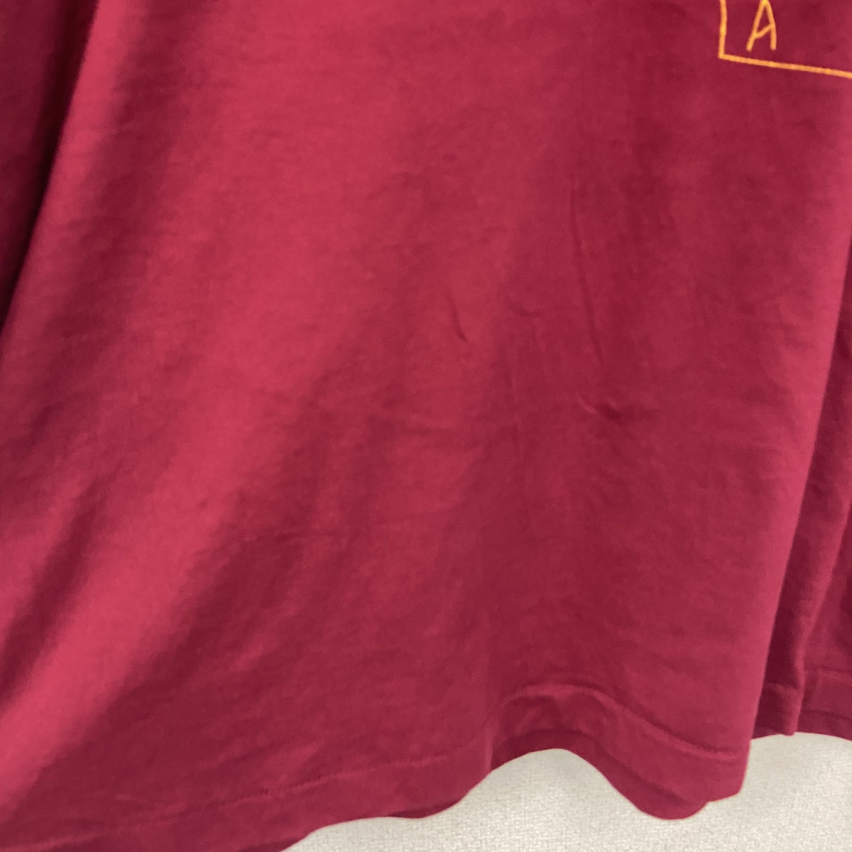 FRUIT OF THE LOOM　フルーツオブザルーム　半袖プリントTシャツ　シングルステッチ　ボルドー　3XLサイズ　古着