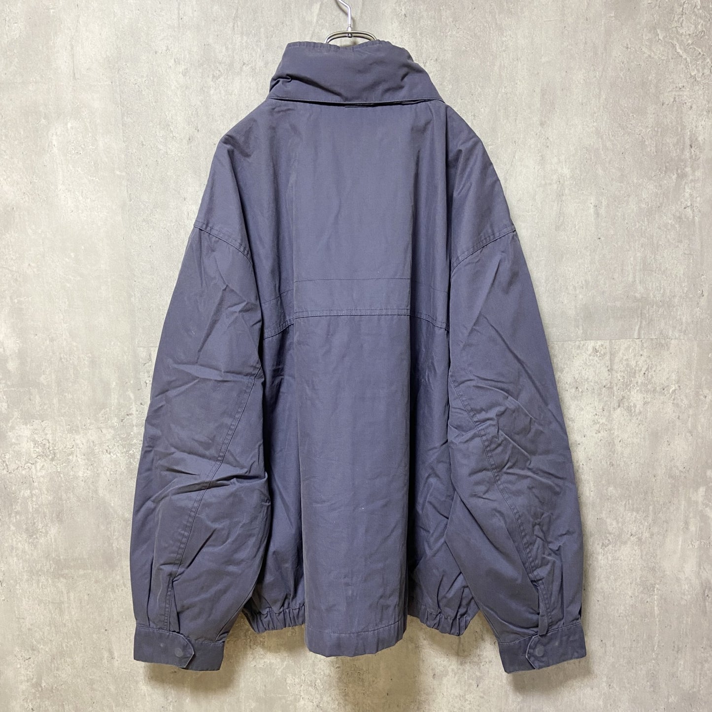 古着 used　ST.JOHN'S BAY セントジョンズベイ　長袖ナイロンジャケット　くすみカラー　青　XXLサイズ