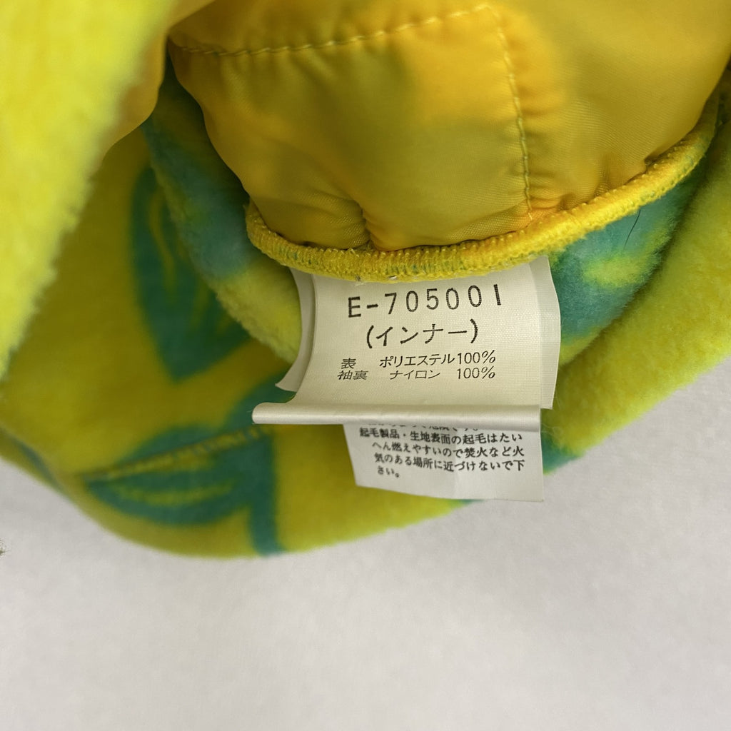 ellesse　エレッセ　フリースジャケット/ボアジャケット　総柄　黄色　イエロー　Mサイズ　古着