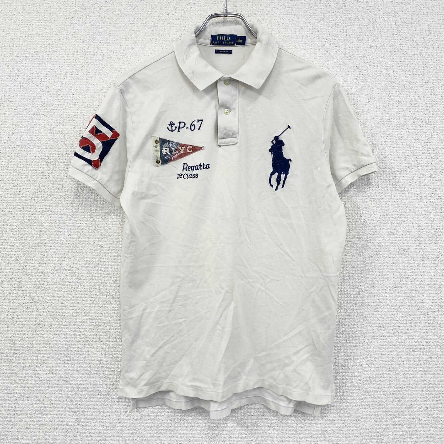 Polo Ralph Lauren　ポロラルフローレン　半袖ポロシャツ　ビックポニー　白　ホワイト　Mサイズ