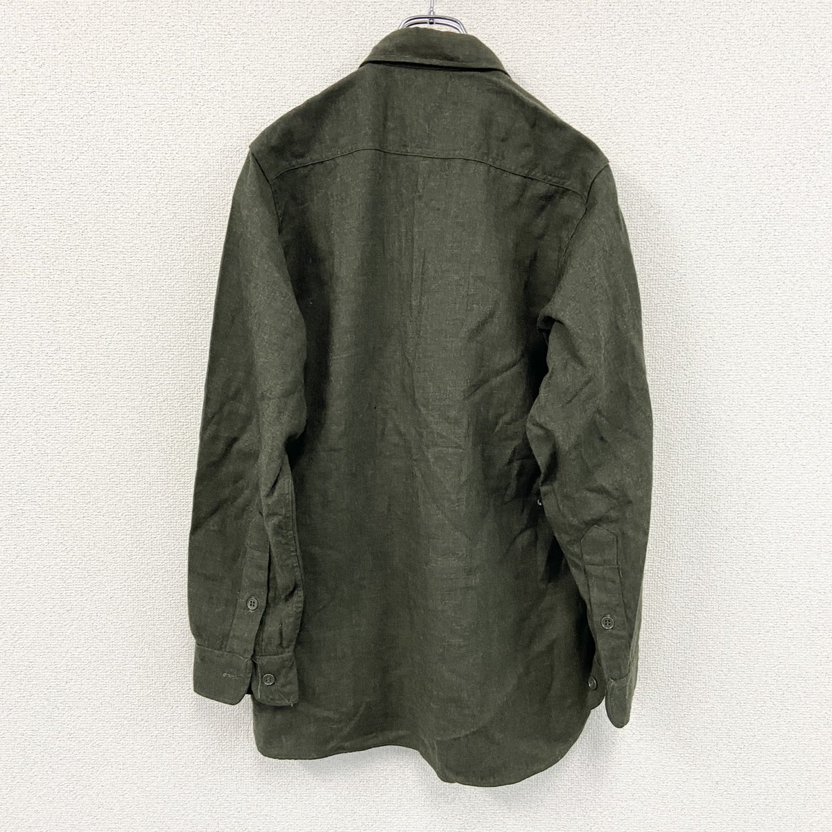 40s～　U.S,ARMY　米軍　長袖シャツジャケット　ミリタリー　フラップポケット　ヴィンテージ　緑　オリーブグリーン メンズ 古着