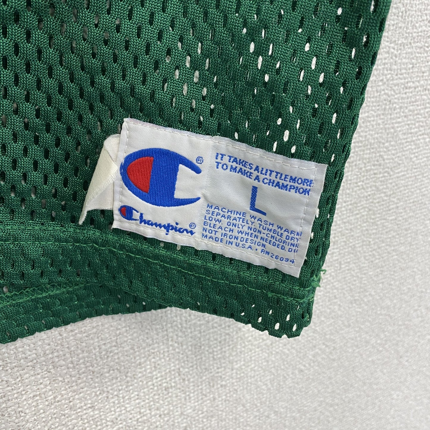 Champion　チャンピオン　半袖プリントTシャツ　ゲームシャツ　緑　グリーン　Lサイズ