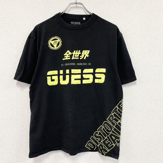 GUESS　ゲス　半袖プリントTシャツ　黒　ブラック　XSサイズ