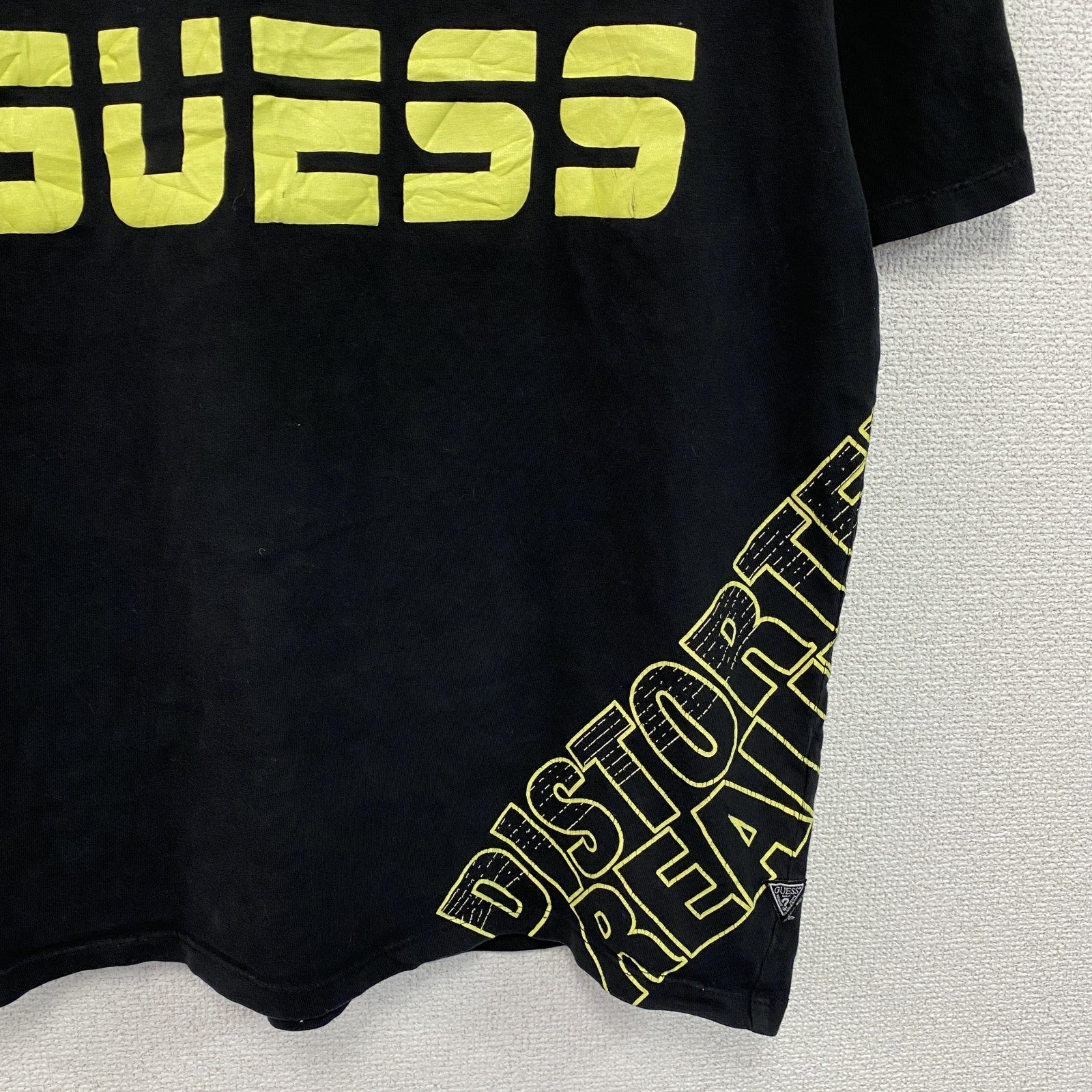 GUESS　ゲス　半袖プリントTシャツ　黒　ブラック　XSサイズ　古着