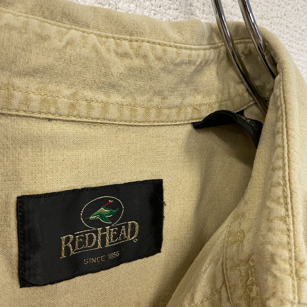REDHEAD　レッドヘッド　長袖シャツジャケット　2つポケット　ベージュ　Sサイズ　古着