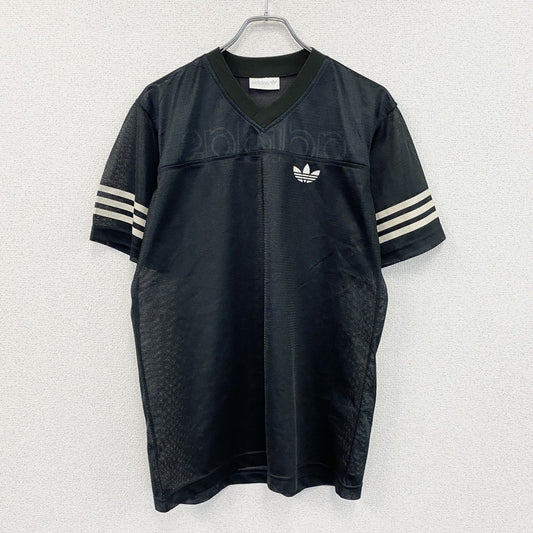 adidas　アディダス　半袖プリントTシャツ　ゲームシャツ　黒　ブラック　Lサイズ