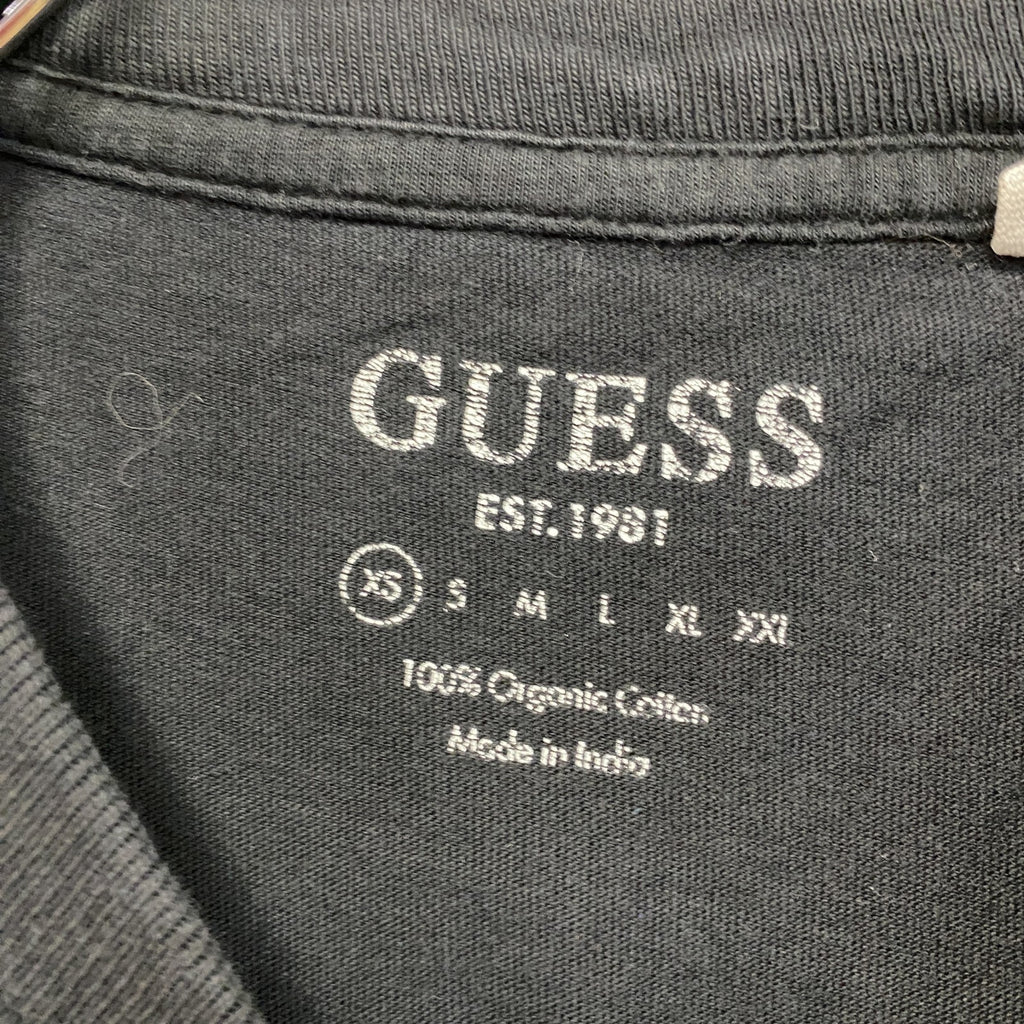 GUESS　ゲス　半袖プリントTシャツ　黒　ブラック　XSサイズ　古着