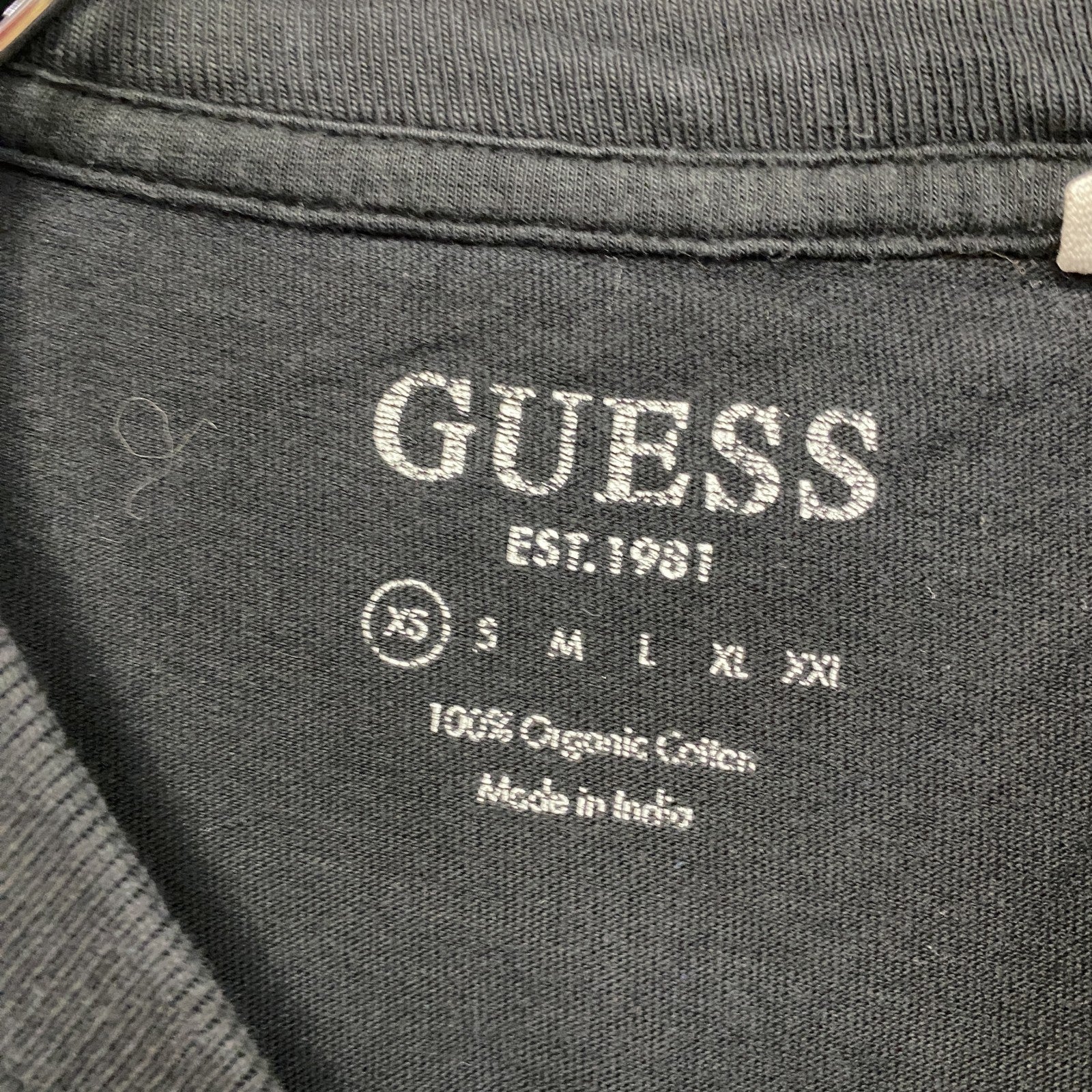 GUESS　ゲス　半袖プリントTシャツ　黒　ブラック　XSサイズ　古着