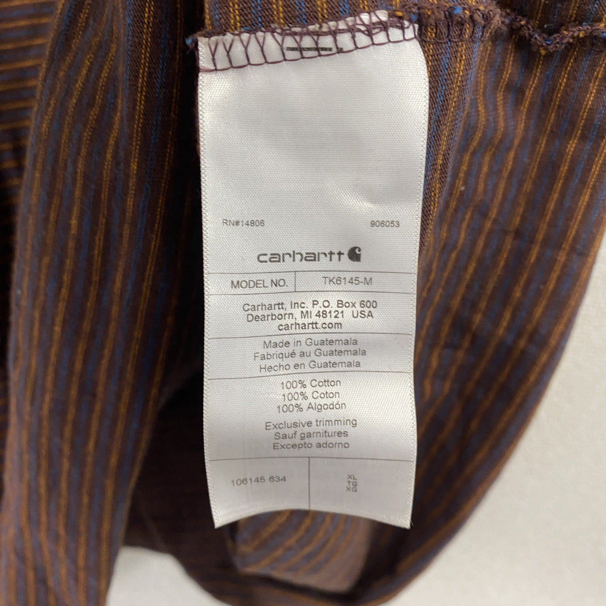 Carhartt　カーハート　半袖Tシャツ　ボーダー　ボルドー　XLサイズ　古着