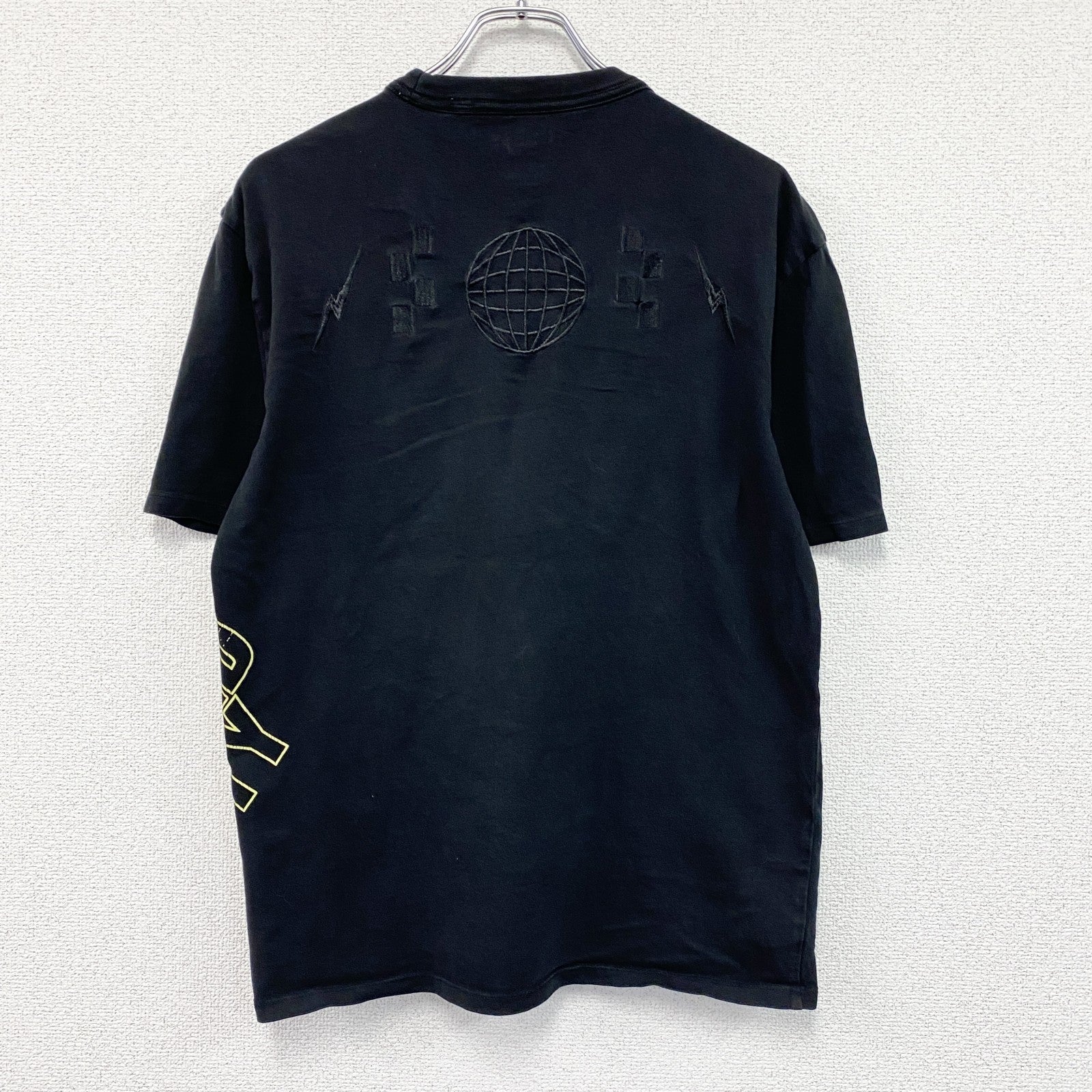 GUESS　ゲス　半袖プリントTシャツ　黒　ブラック　XSサイズ　古着