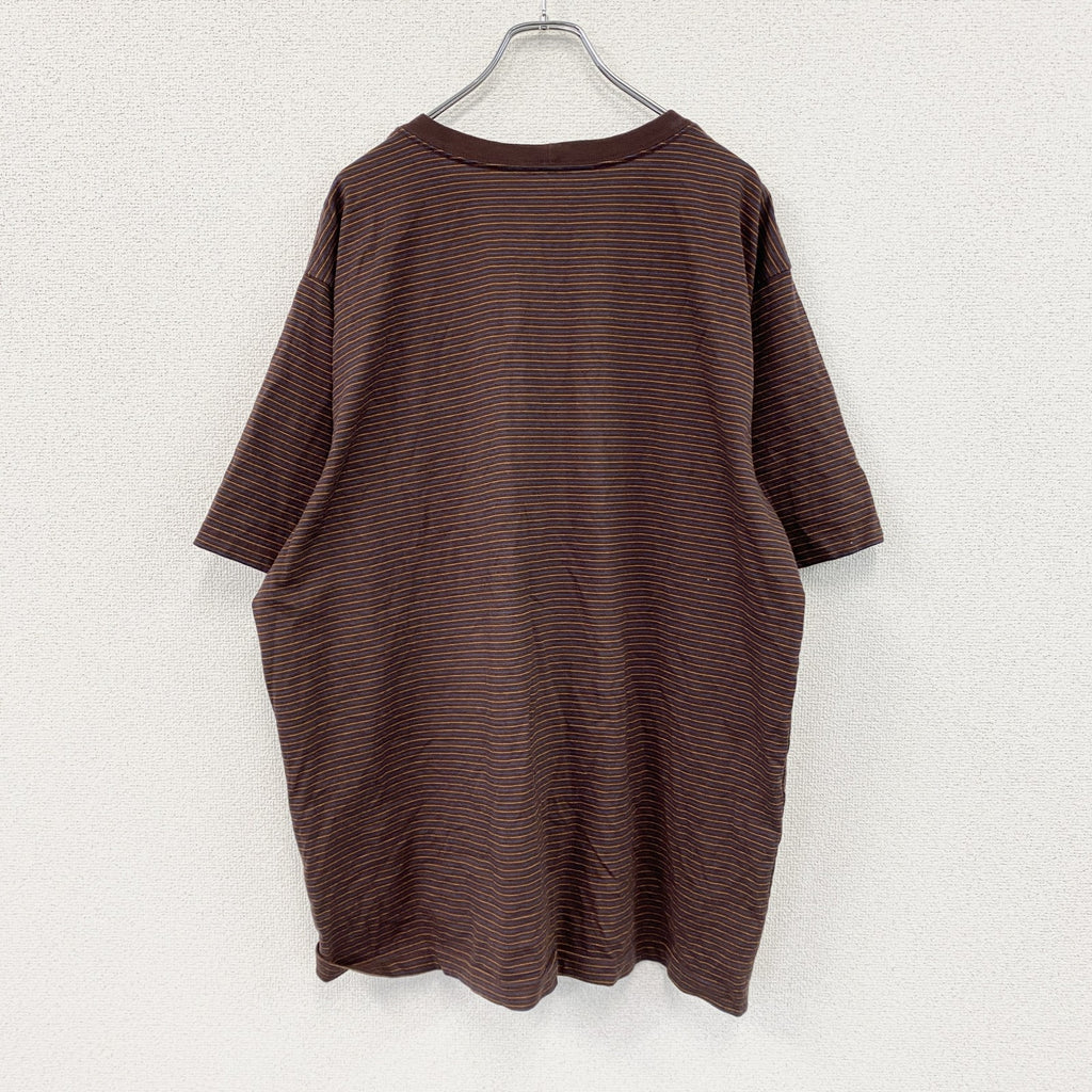 Carhartt　カーハート　半袖Tシャツ　ボーダー　ボルドー　XLサイズ　古着