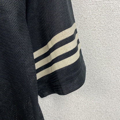 adidas　アディダス　半袖プリントTシャツ　ゲームシャツ　黒　ブラック　Lサイズ
