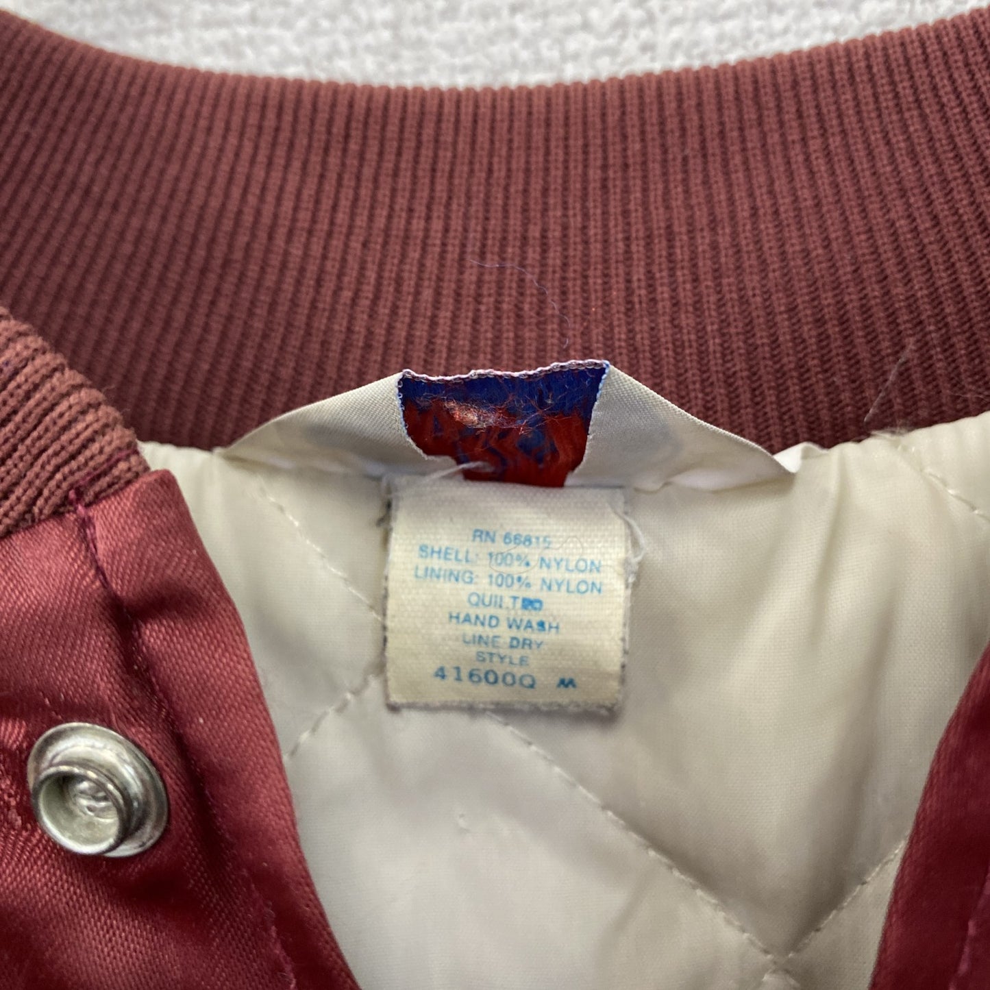 WeastArk　ウェスターク　ナイロンスタジャン/スタジアムジャケット　ヴィンテージ　ボルドー　Lサイズ