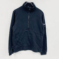 NIKE　ナイキ　ハーフジップスウェット/トレーナー　スウッシュ　黒　ブラック　Lサイズ　古着