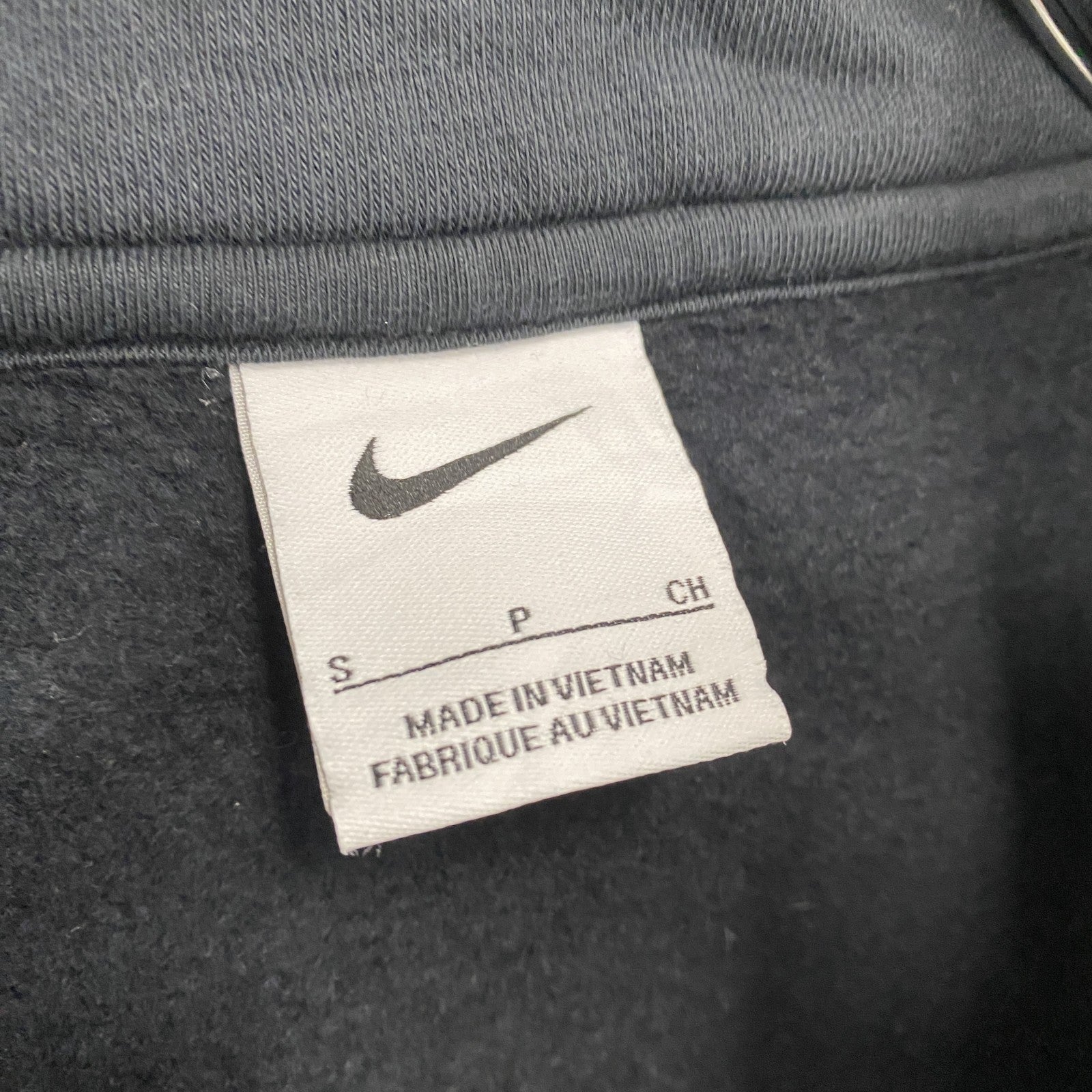 NIKE　ナイキ　ハーフジップスウェット/トレーナー　スウッシュ　黒　ブラック　Lサイズ　古着