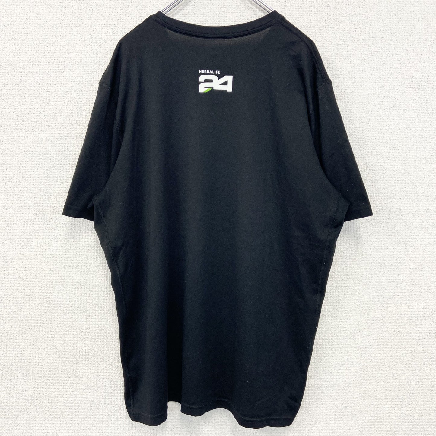 古着 used　NIKE ナイキ　半袖プリントTシャツ　DRI-FIT　クルーネック　スウッシュロゴ　黒　ブラック　XLサイズ