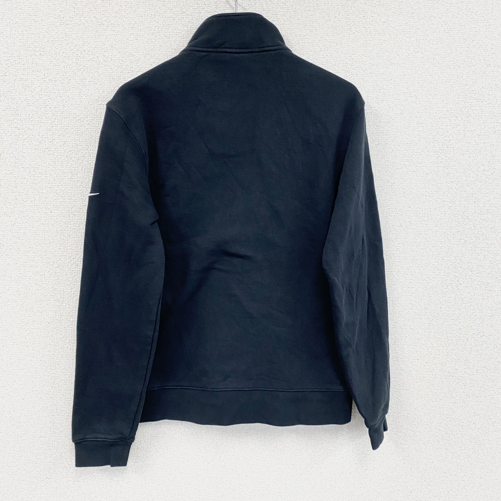 NIKE　ナイキ　ハーフジップスウェット/トレーナー　スウッシュ　黒　ブラック　Lサイズ　古着