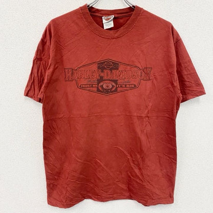 00s　HARLEY DAVIDSON　ハーレーダビッドソン　半袖プリントTシャツ　ヴィンテージ　オレンジ　Lサイズ
