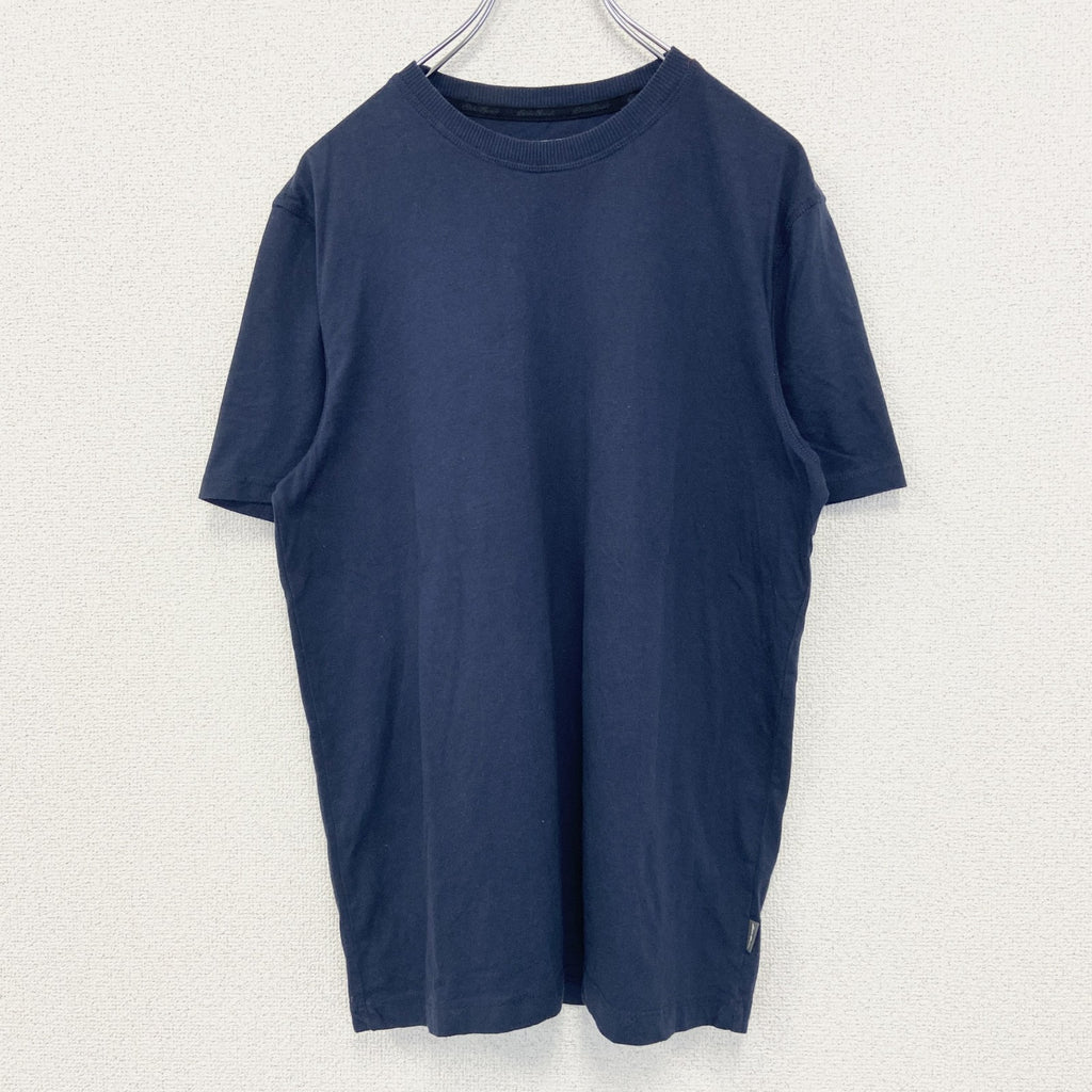 Eddie Bauer エディバウアー　半袖無地Tシャツ　クルーネック　シンプル　ノームコア　ネイビー　紺　Mサイズ　古着