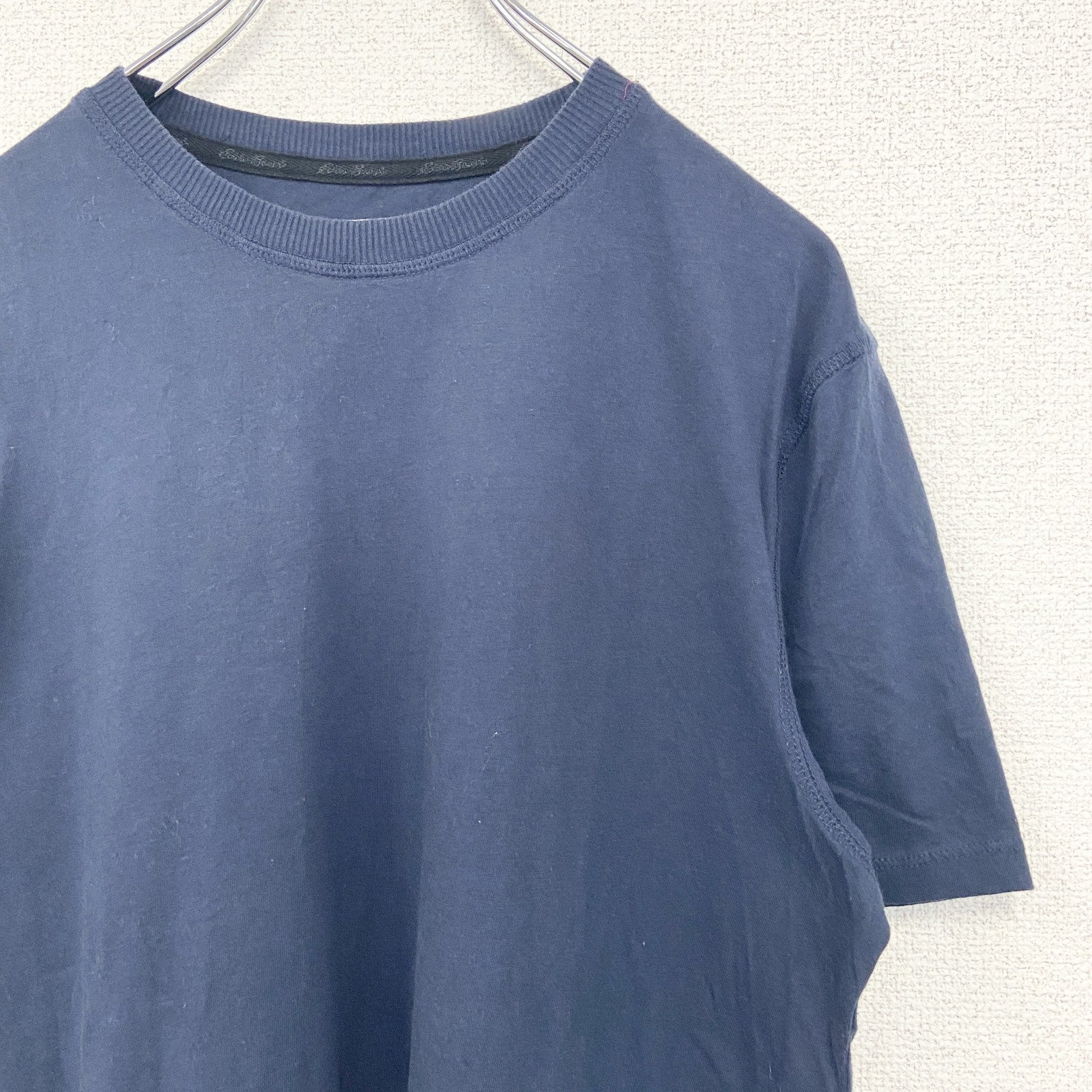Eddie Bauer エディバウアー　半袖無地Tシャツ　クルーネック　シンプル　ノームコア　ネイビー　紺　Mサイズ　古着