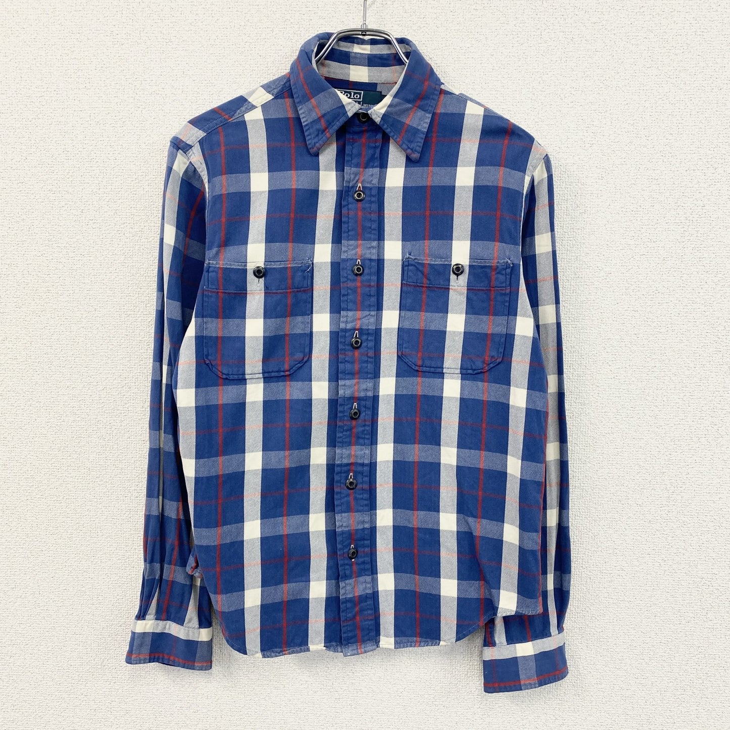 Polo Ralph Lauren　ポロラルフローレン　長袖シャツ　チェック柄　青　ブルー　Sサイズ