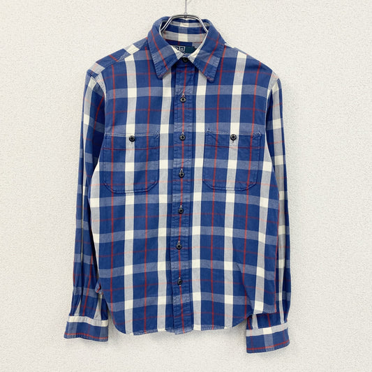 Polo Ralph Lauren　ポロラルフローレン　長袖シャツ　チェック柄　青　ブルー　Sサイズ