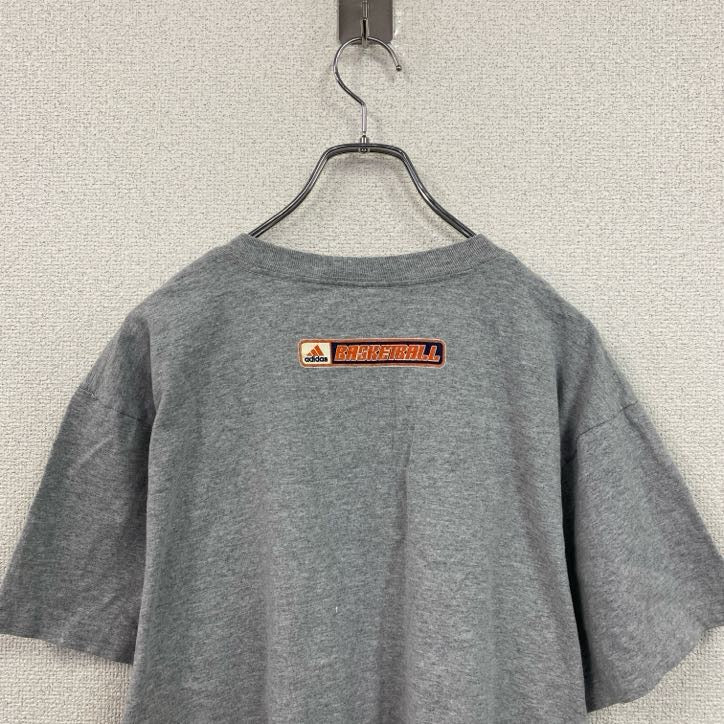 adidas　アディダス　半袖プリントTシャツ　灰色　グレー　Mサイズ　古着