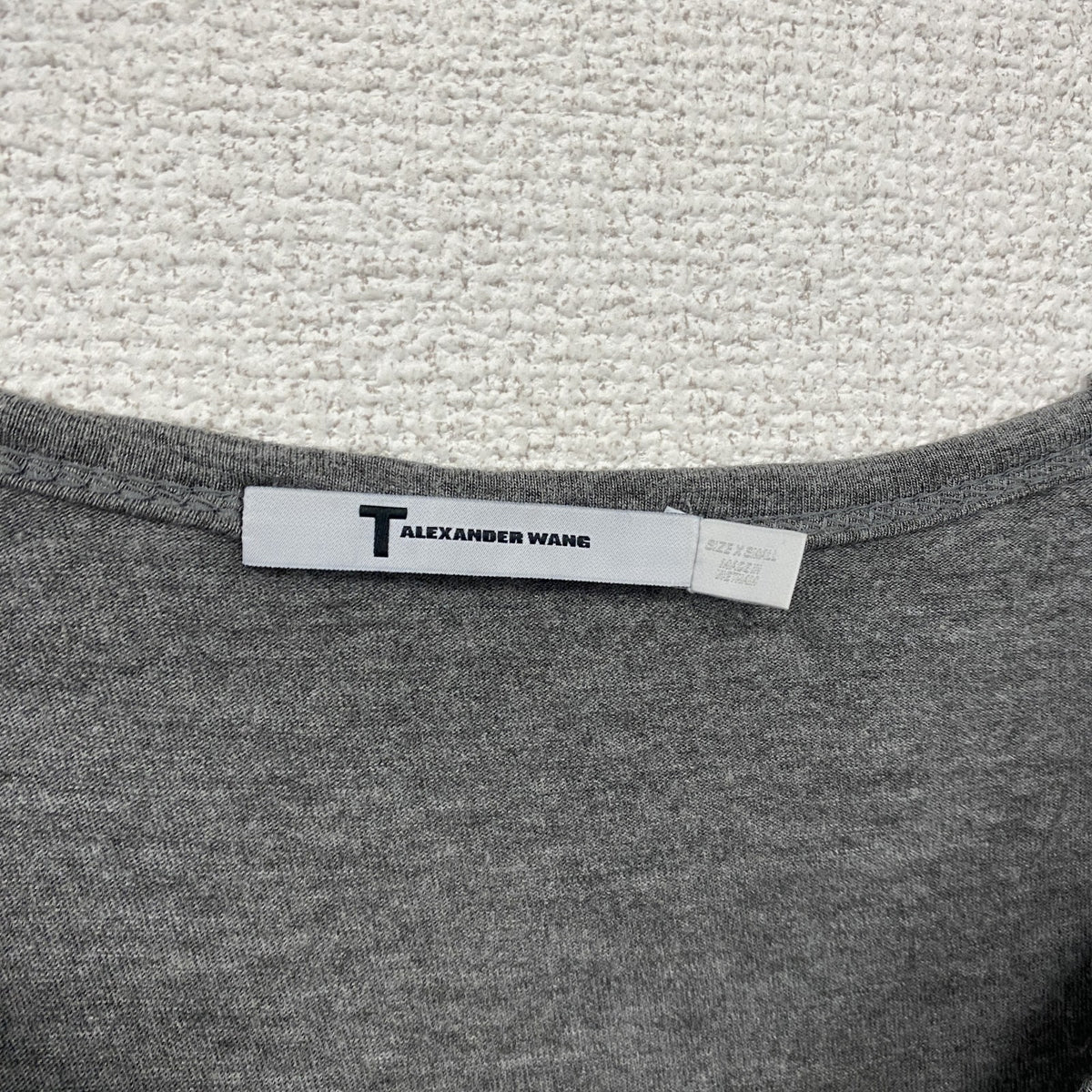 T by Alexander Wand　ティーバイアレクサンダーワン　半袖Tシャツ　Vネック　ダークグレー　XSサイズ　古着