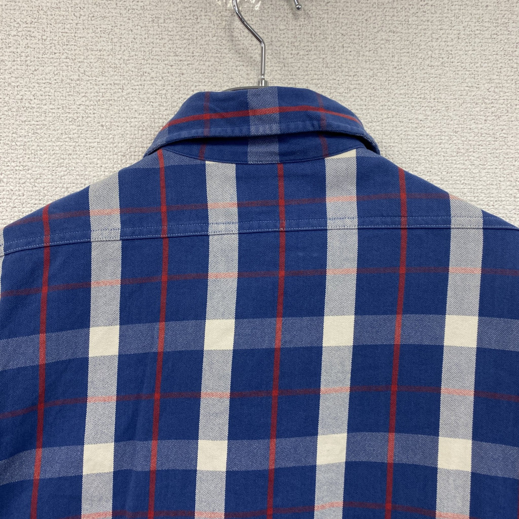 Polo Ralph Lauren　ポロラルフローレン　長袖ネルシャツ　チェック柄　青　ブルー　Sサイズ　古着