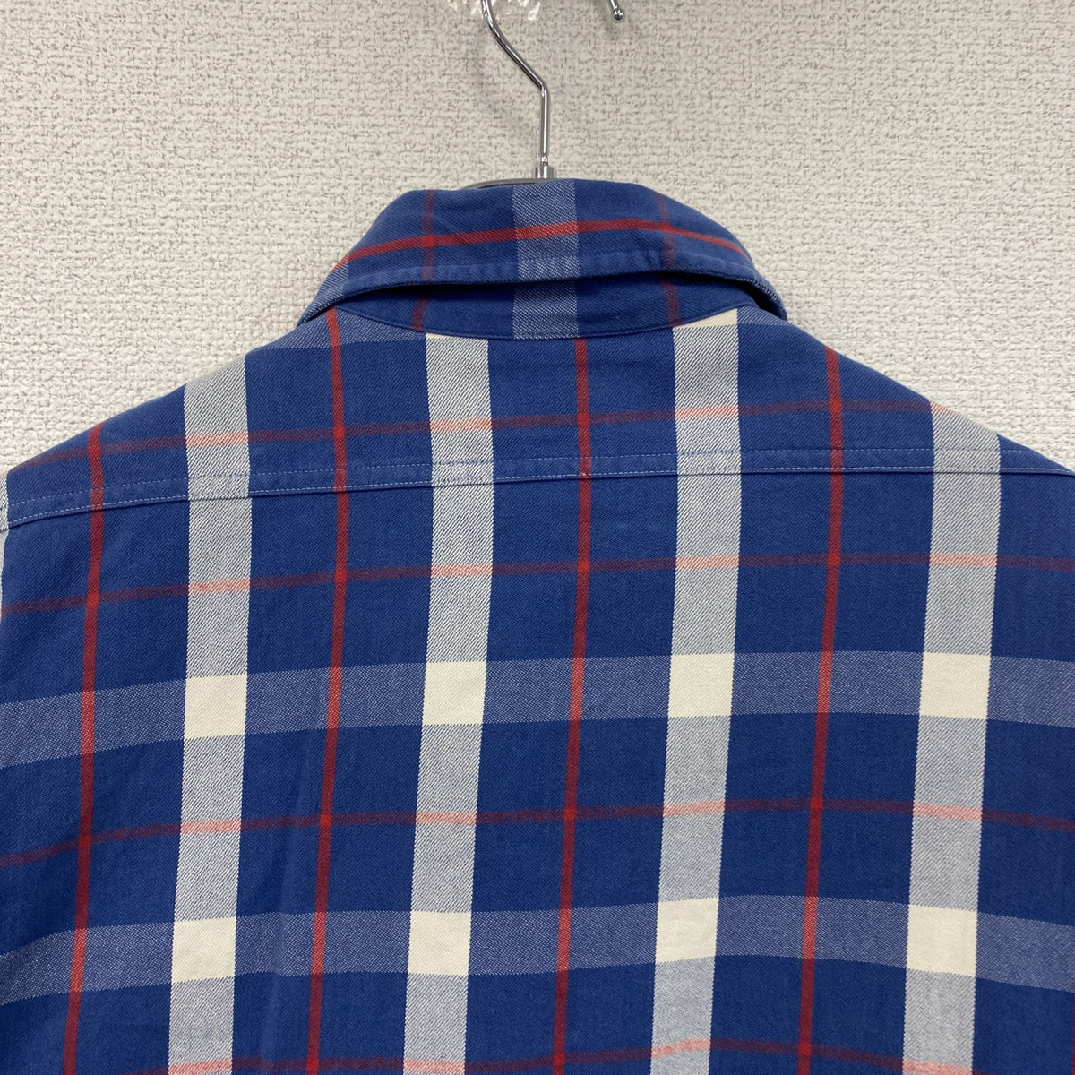 Polo Ralph Lauren　ポロラルフローレン　長袖ネルシャツ　チェック柄　青　ブルー　Sサイズ　古着