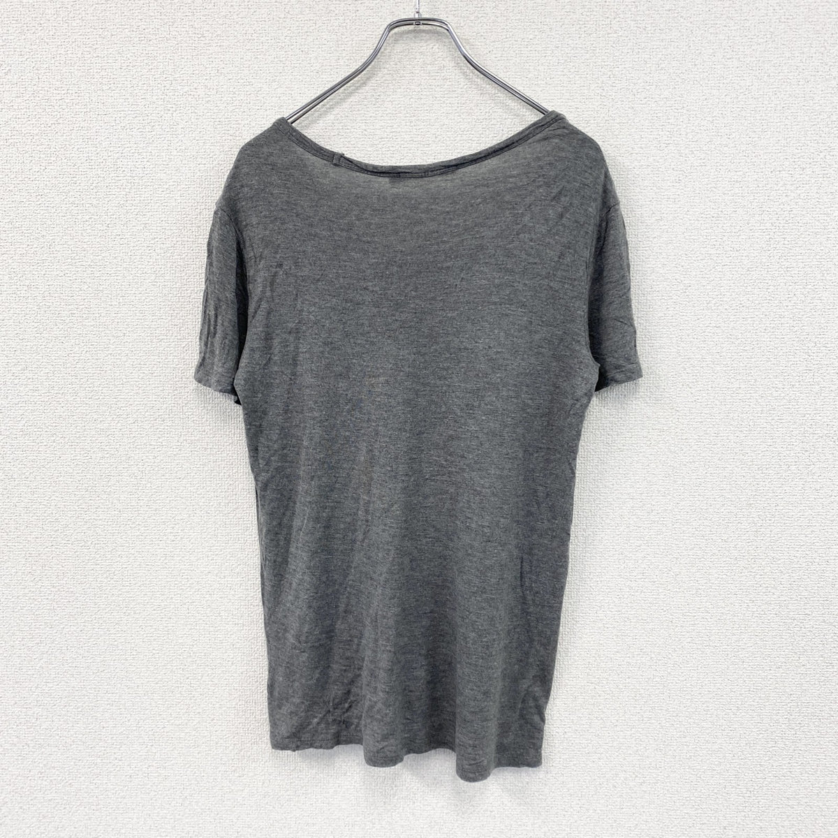 T by Alexander Wand　ティーバイアレクサンダーワン　半袖Tシャツ　Vネック　ダークグレー　XSサイズ　古着