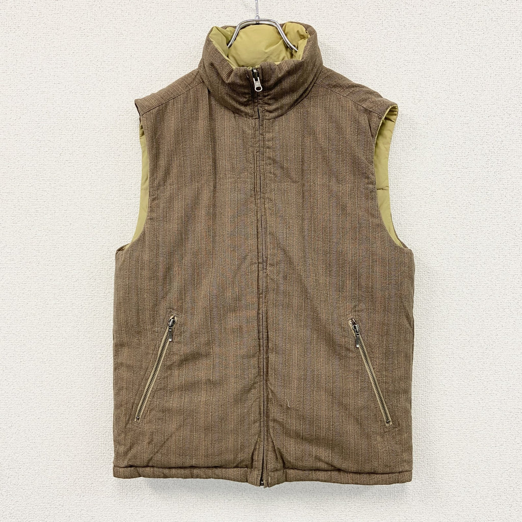 Eddie Bauer　エディーバウアー　ダウンフェザージャケット　ダウン85%　リバーシブル　ブラウン　ベージュ　Sサイズ　古着