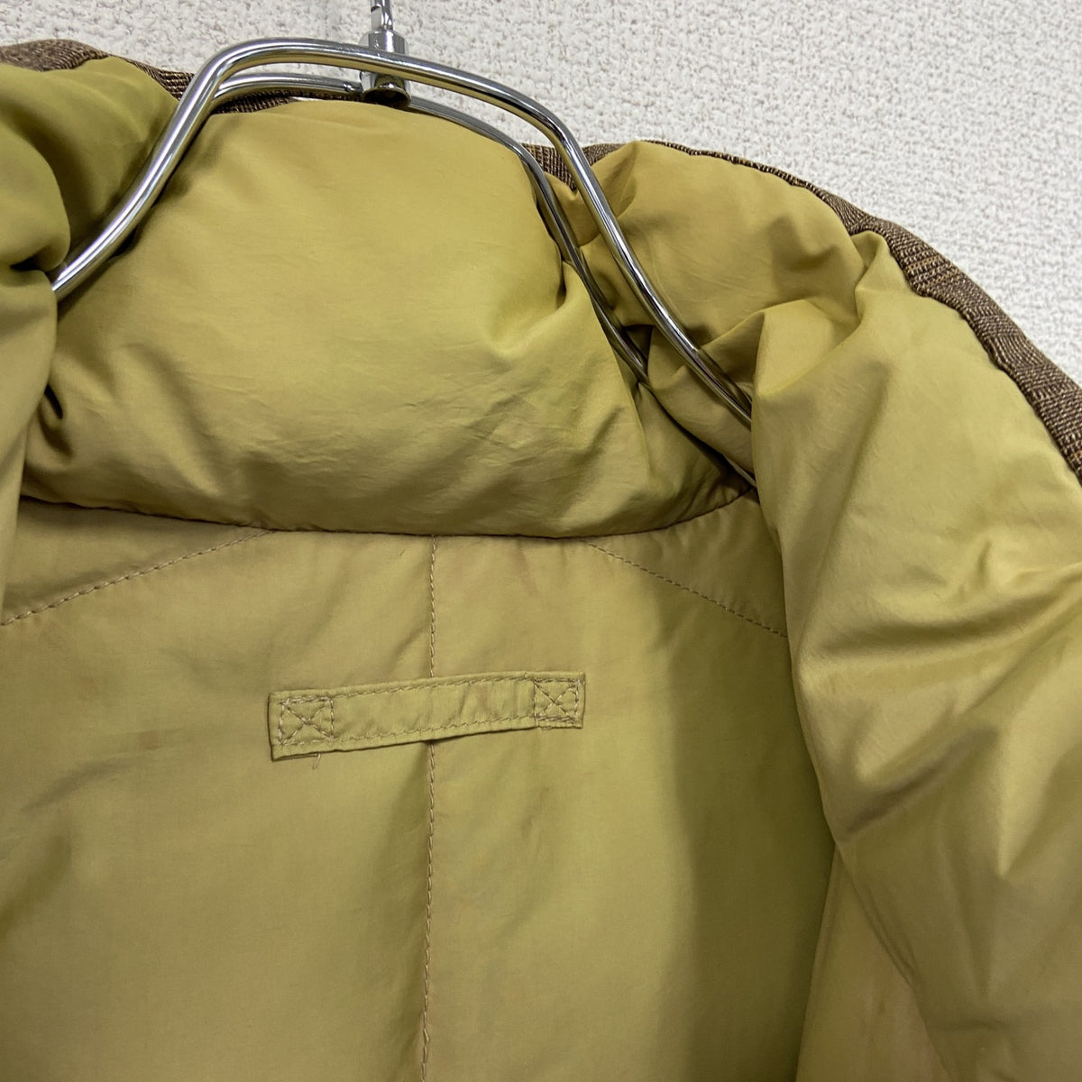 Eddie Bauer　エディーバウアー　ダウンフェザージャケット　ダウン85%　リバーシブル　ブラウン　ベージュ　Sサイズ　古着