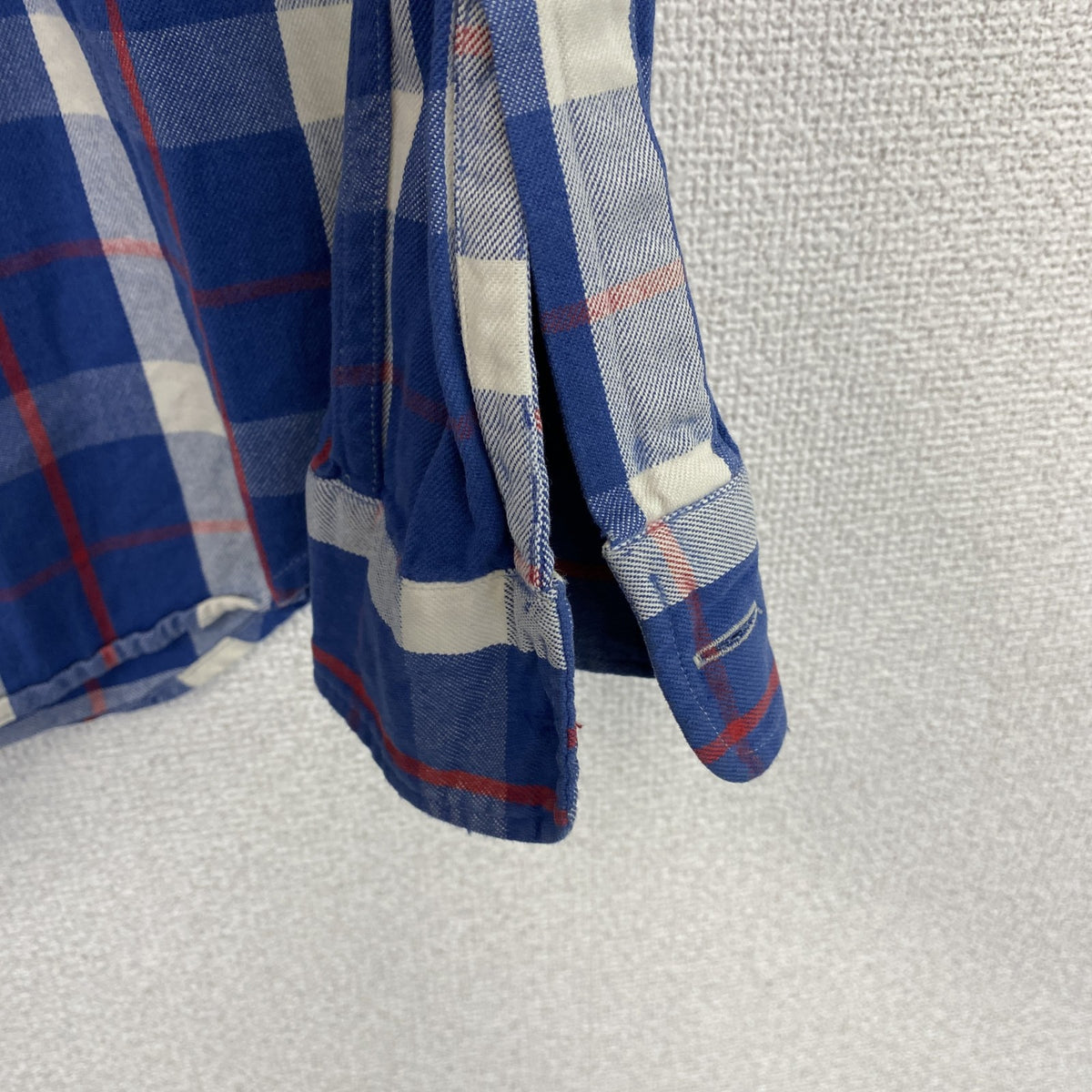 Polo Ralph Lauren　ポロラルフローレン　長袖ネルシャツ　チェック柄　青　ブルー　Sサイズ　古着