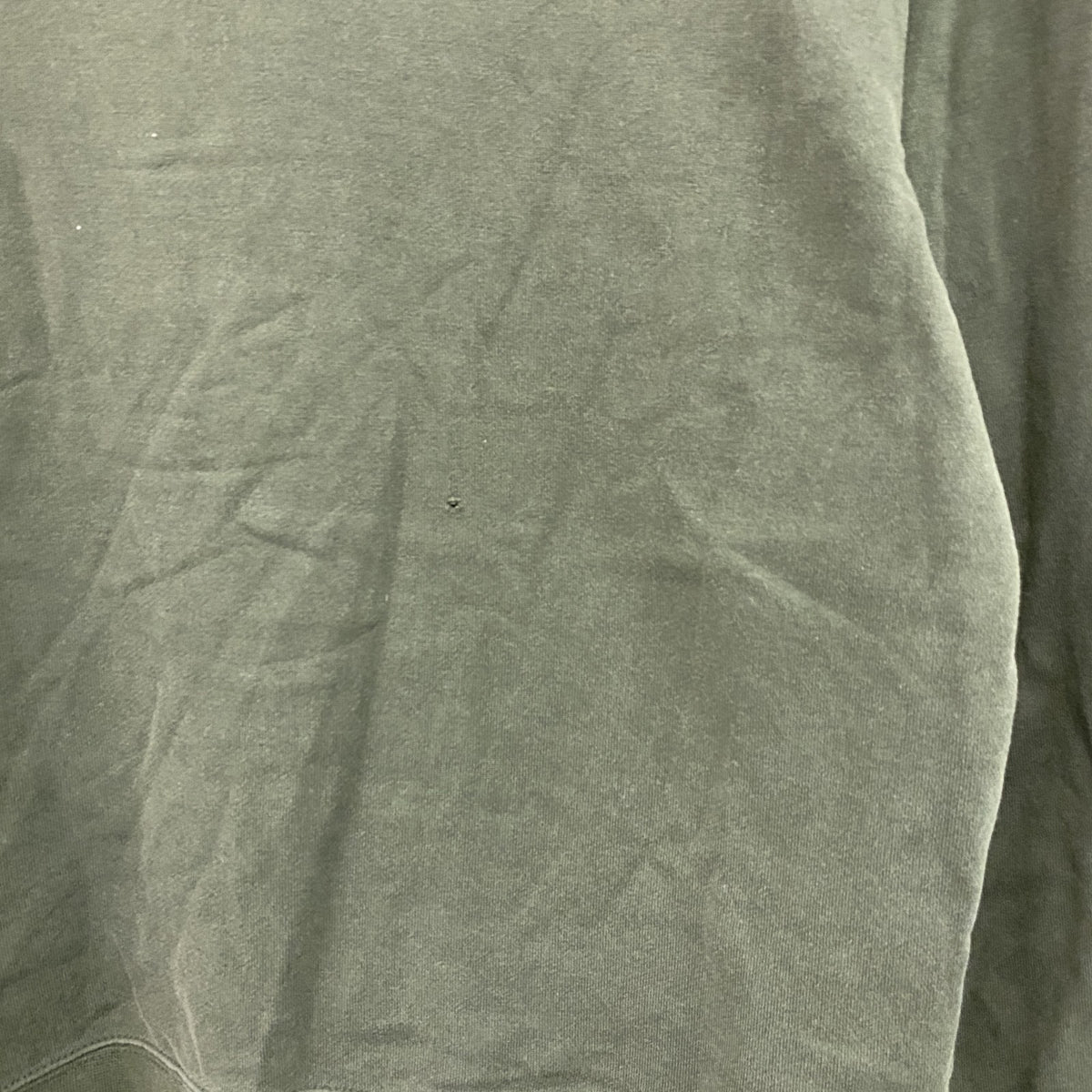 00s　NIKE　ナイキ　スウェット/トレーナー　スウッシュ　デカロゴ　ヴィンテージ　カーキ　Lサイズ スウェットトップス メンズ コットン 古着