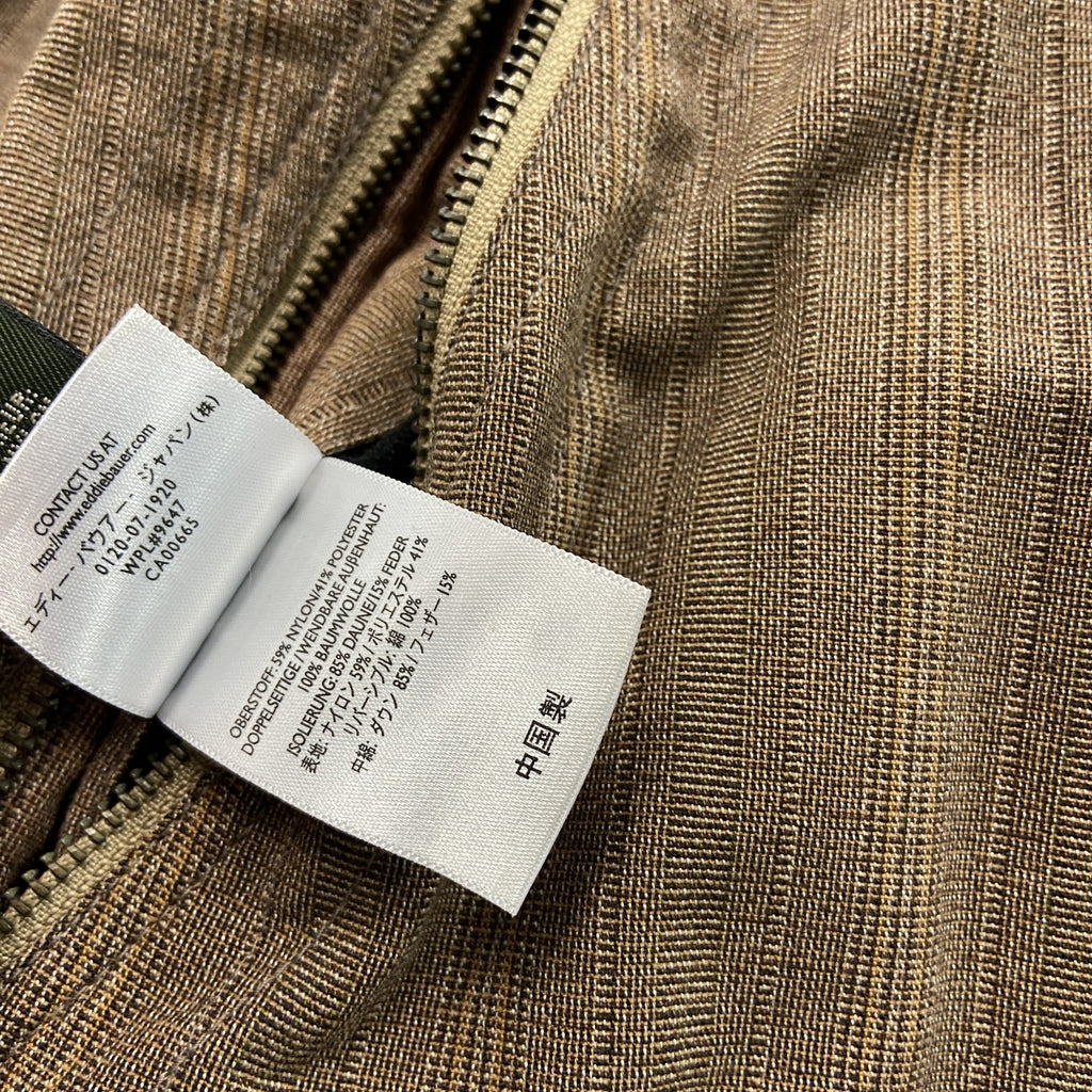 Eddie Bauer　エディーバウアー　ダウンフェザージャケット　ダウン85%　リバーシブル　ブラウン　ベージュ　Sサイズ　古着