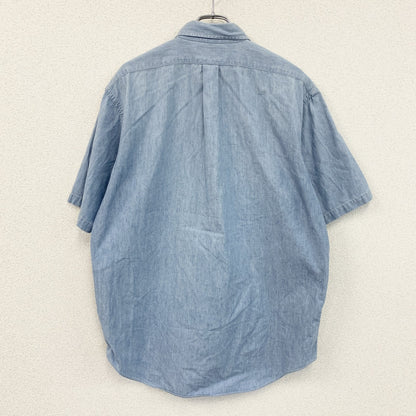Ralph Lauren　ラルフローレン　半袖シャツ　シャンブレーシャツ　ボタンダウンシャツ　青　ブルー　Lサイズ