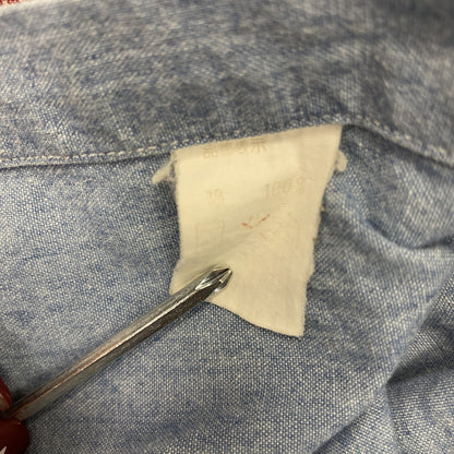 Ralph Lauren　ラルフローレン　半袖シャツ　シャンブレーシャツ　ボタンダウンシャツ　青　ブルー　Lサイズ