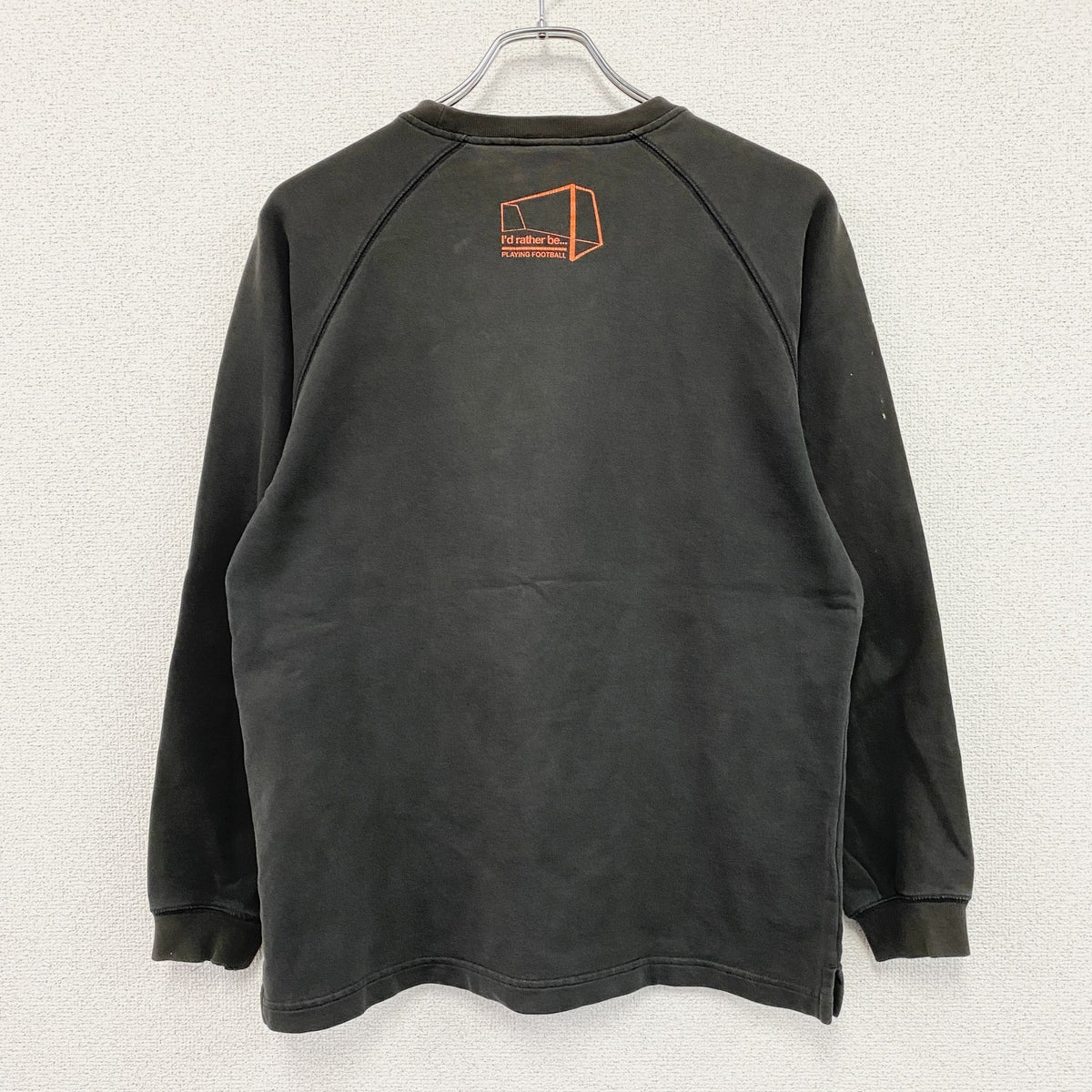00s　NIKE　ナイキ　スウェット/トレーナー　フェード　デカロゴ　ヴィンテージ　黒　ブラック　Lサイズ　古着