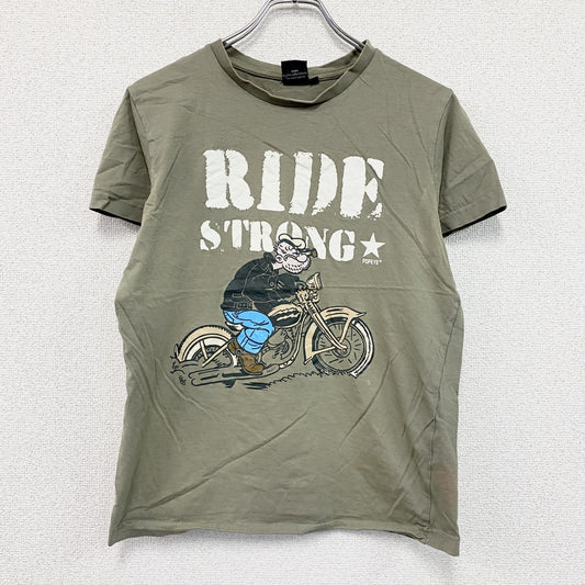 POPEYE　ポパイ　半袖プリントTシャツ　カーキ　Sサイズ