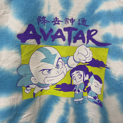 古着 used　AVATAR アバター 伝説の少年アン　アメリカアニメ　長袖プリントスウェット　トレーナー　タイダイ柄　Sサイズ